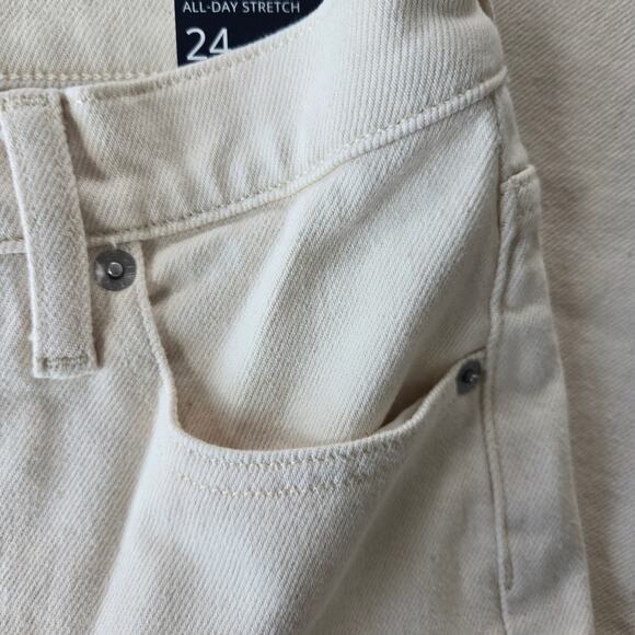 J. Crew Factory Essential Straight Ecru Jean in All-Day Stretch Size 24 NWT - Picture 9 of 11